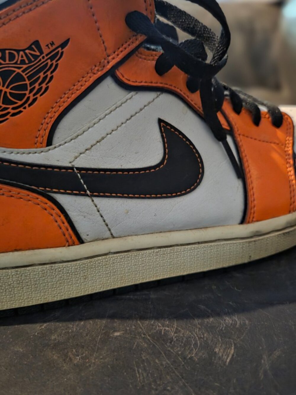 AIR JORDAN 1 MID SE ORANGE TURF dd6834-802 - Picture 4 of 5